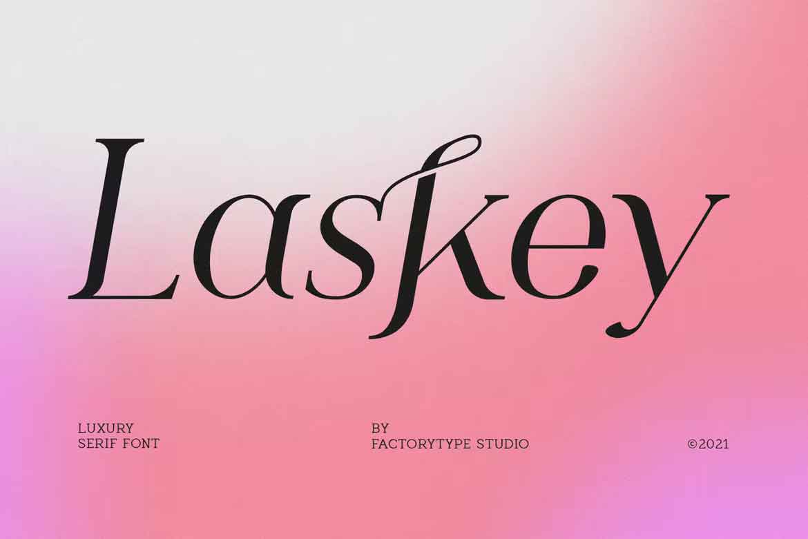 Пример шрифта Laskey